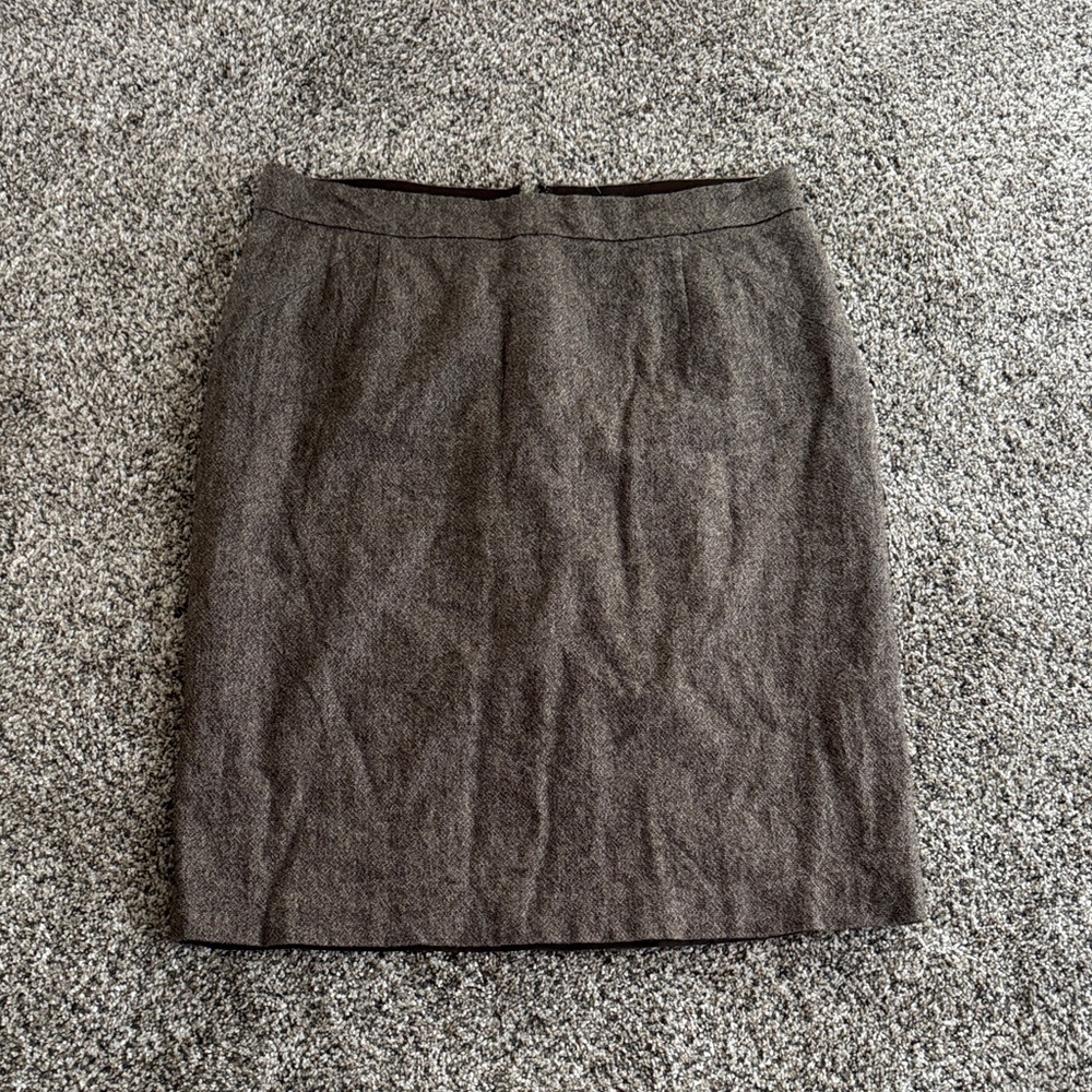Ann Taylor Elegant Brown Pencil Skirt